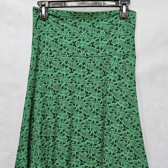 Lularoe Floral Mermaid Green & Blue Maxi Skirt 96% Polyester 4% Spandex Size XS - Picture 2 of 5